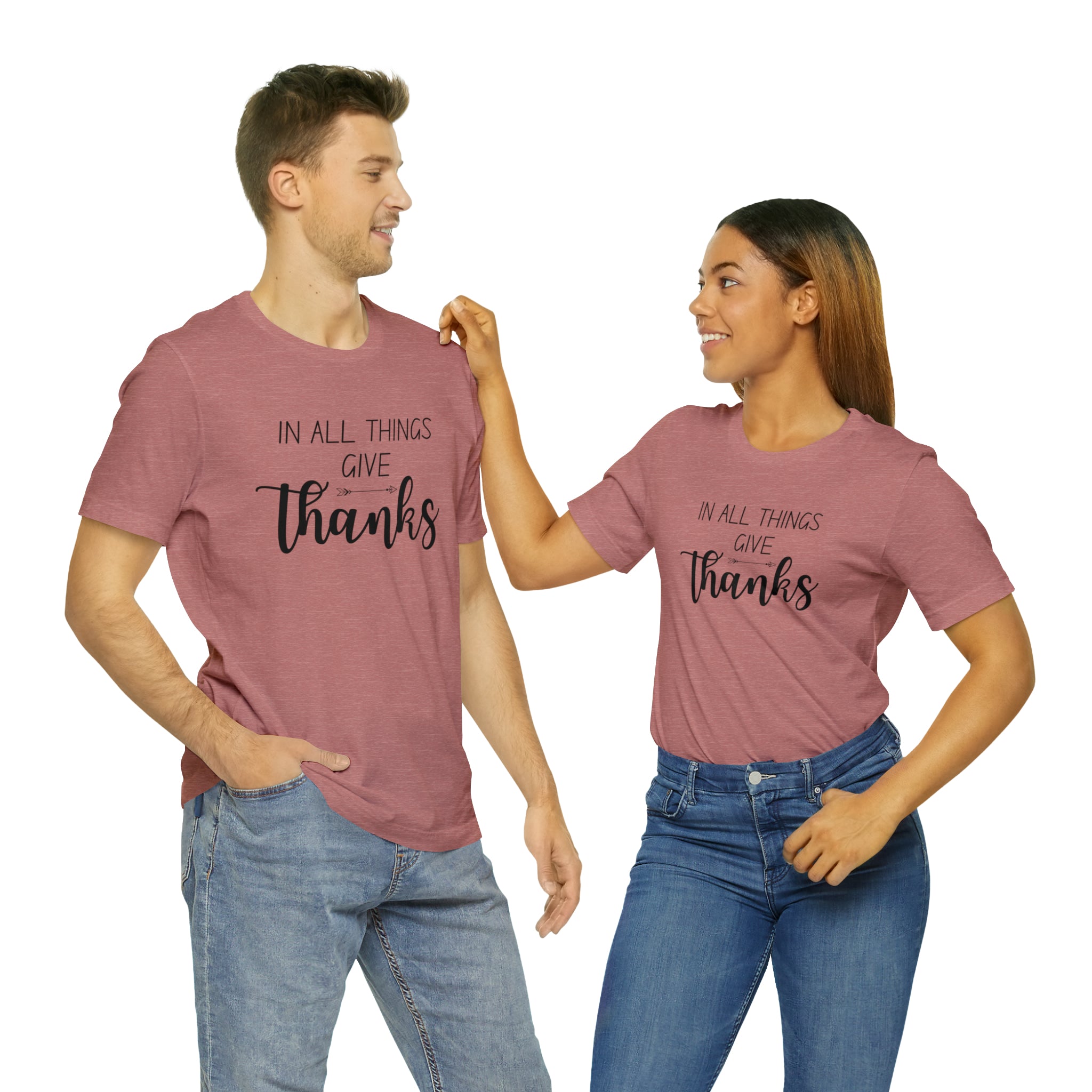 "Give Thanks" Bella Canvas Unisex Jersey Short Sleeve Tee