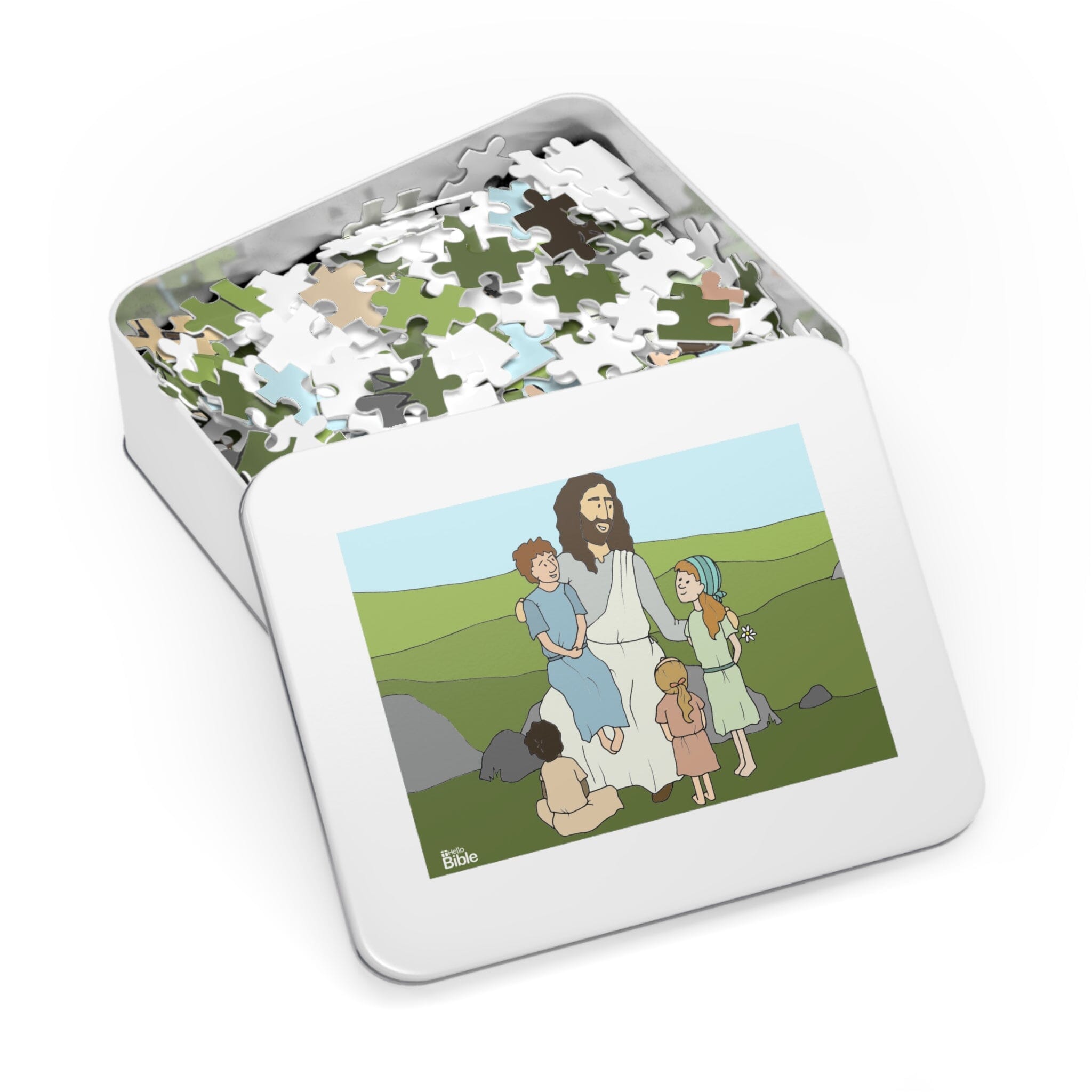 HelloBible Jesus and the Children Jigsaw Puzzle (110, 252, and 500 piece)