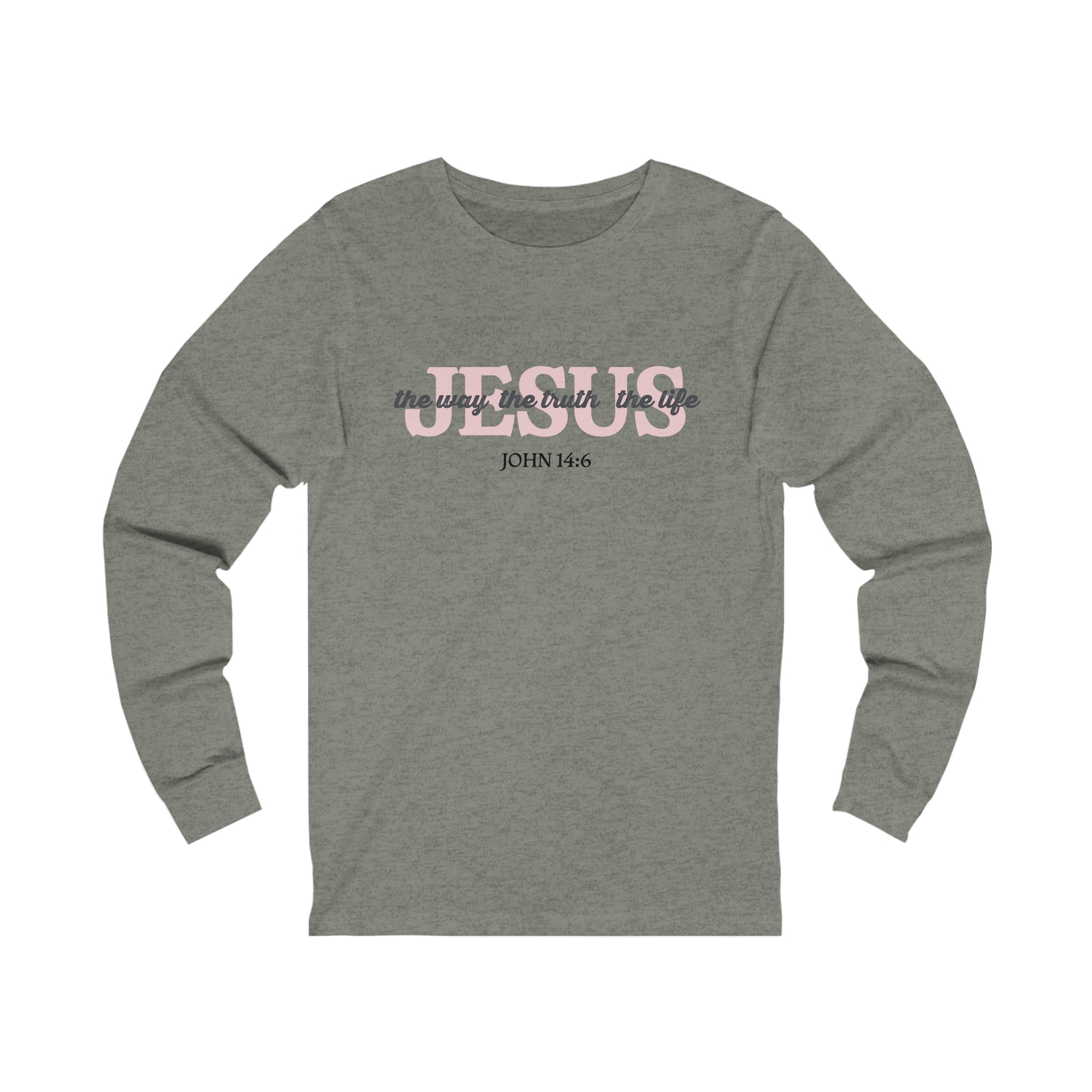 "Jesus is the way" Bella Canvas Unisex Jersey Long Sleeve Tee