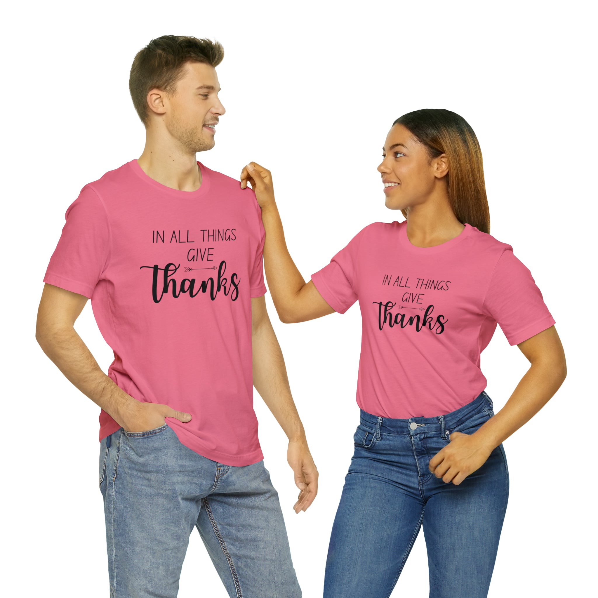 "Give Thanks" Bella Canvas Unisex Jersey Short Sleeve Tee