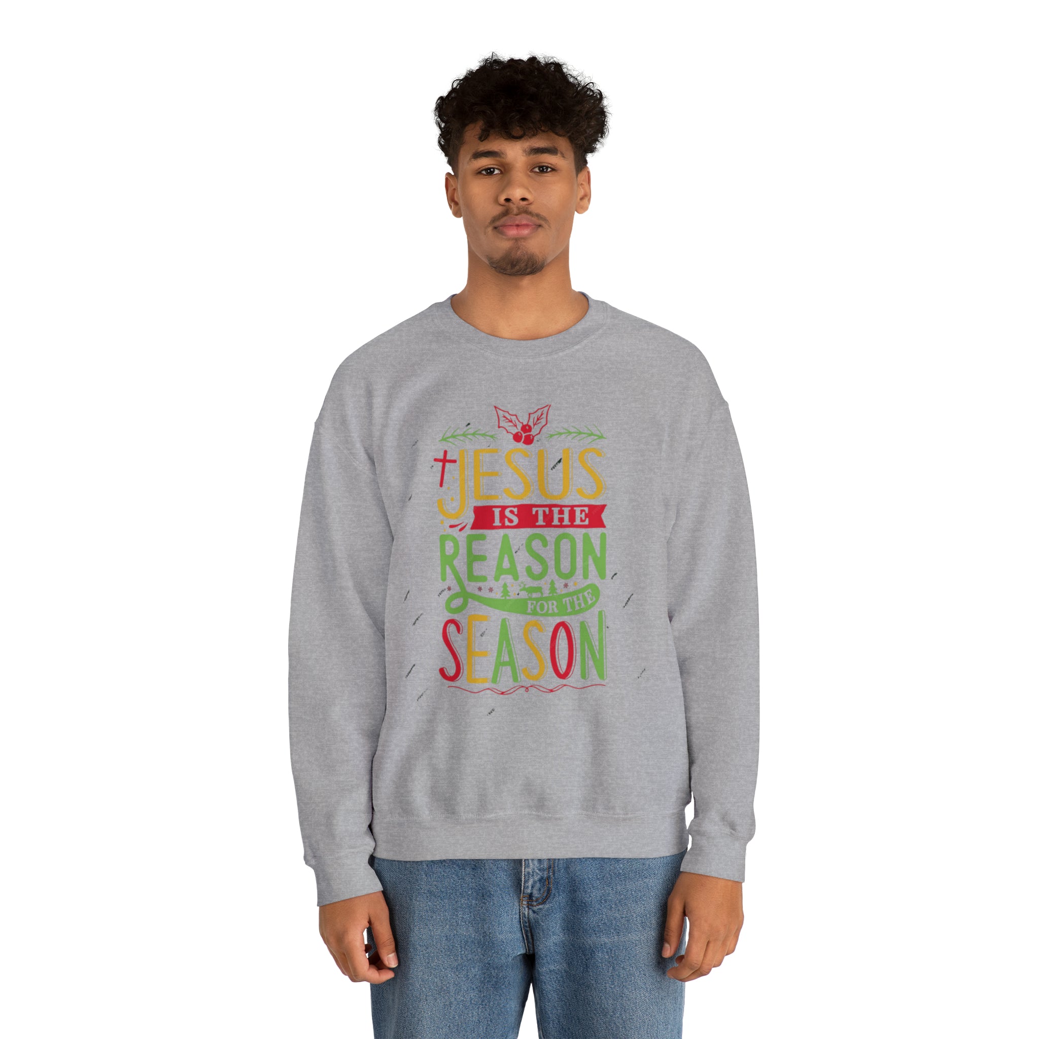 "Jesus is the reason" Unisex Heavy Blend™ Crewneck Sweatshirt