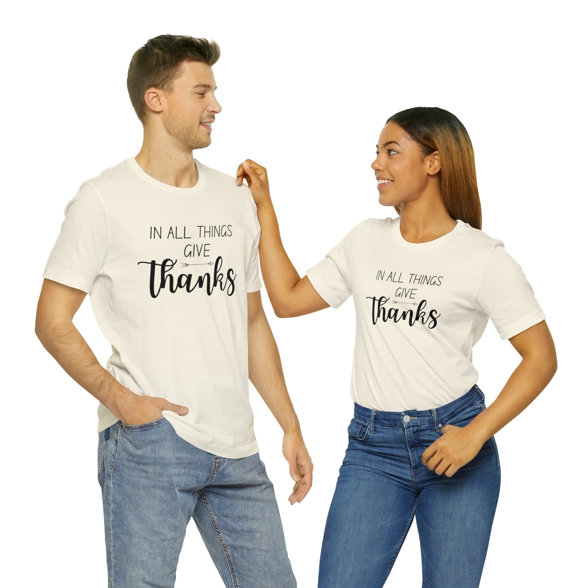 "Give Thanks" Bella Canvas Unisex Jersey Short Sleeve Tee