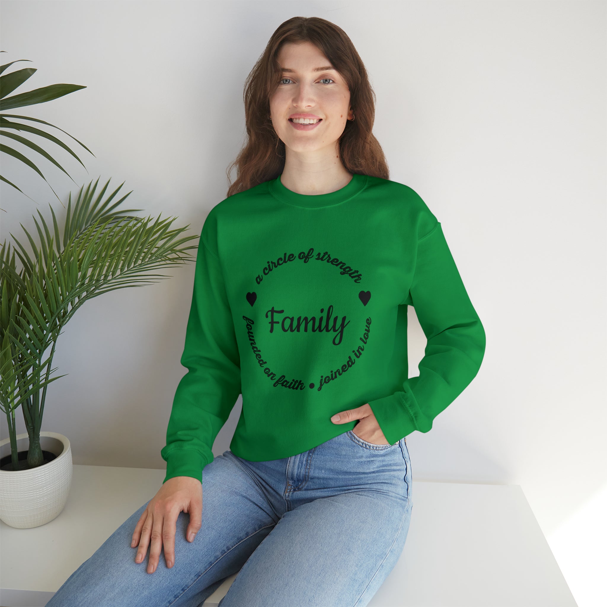 "Family" Unisex Heavy Blend™ Crewneck Sweatshirt