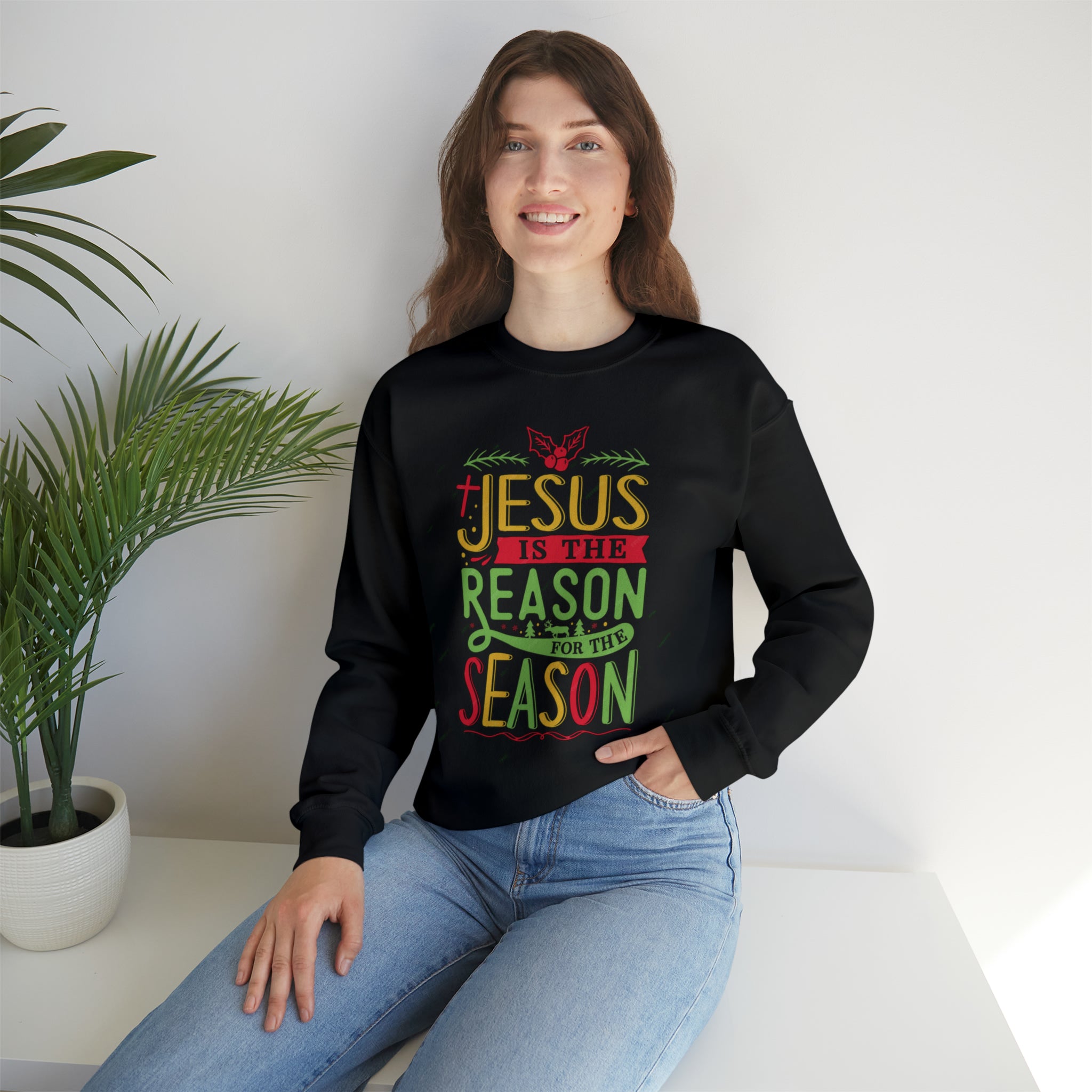 "Jesus is the reason" Unisex Heavy Blend™ Crewneck Sweatshirt