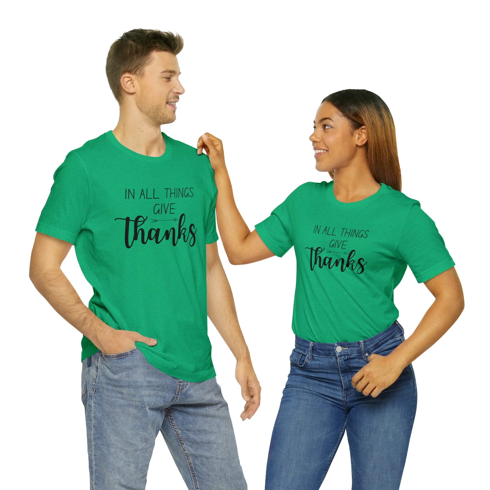 "Give Thanks" Bella Canvas Unisex Jersey Short Sleeve Tee