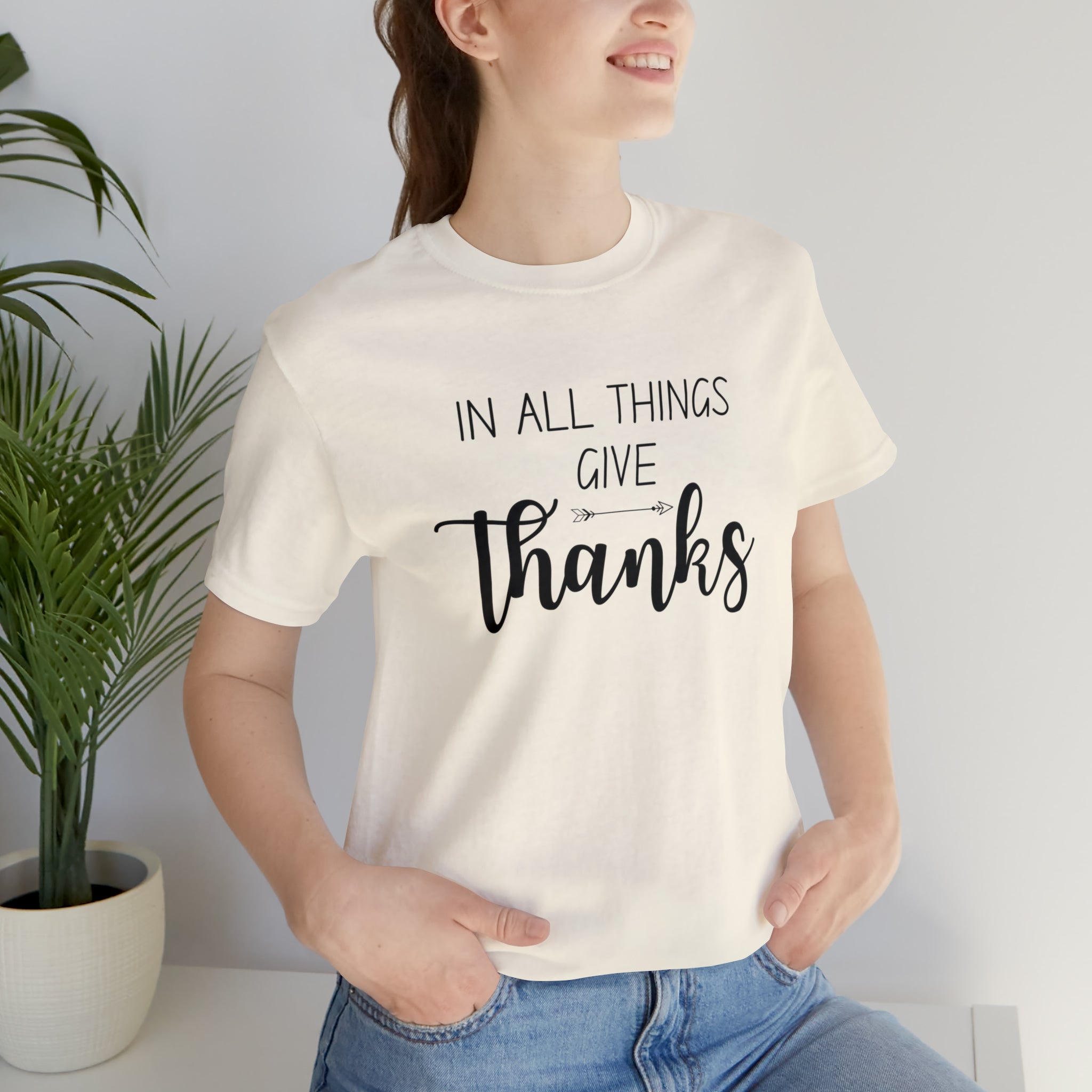 "Give Thanks" Bella Canvas Unisex Jersey Short Sleeve Tee