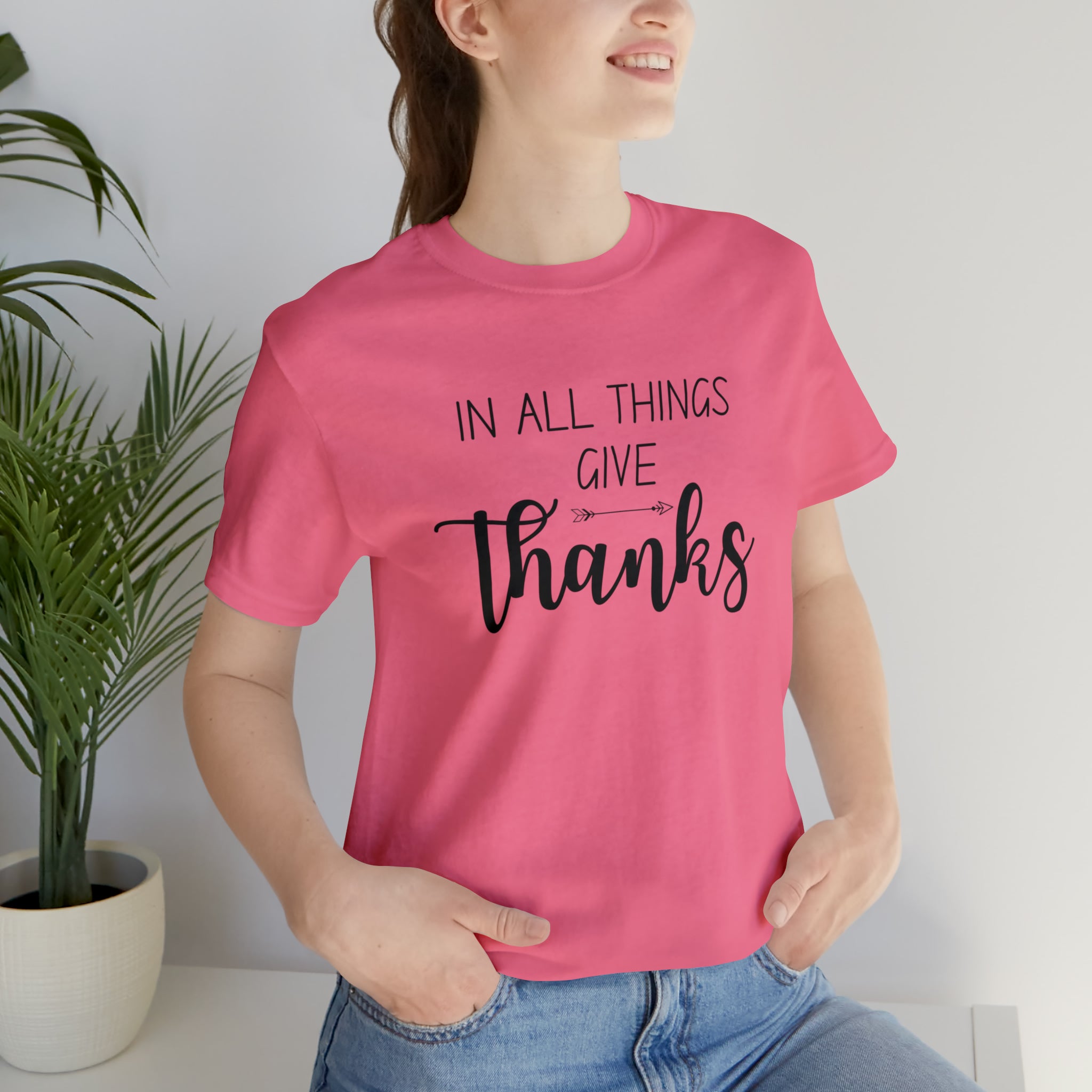 "Give Thanks" Bella Canvas Unisex Jersey Short Sleeve Tee