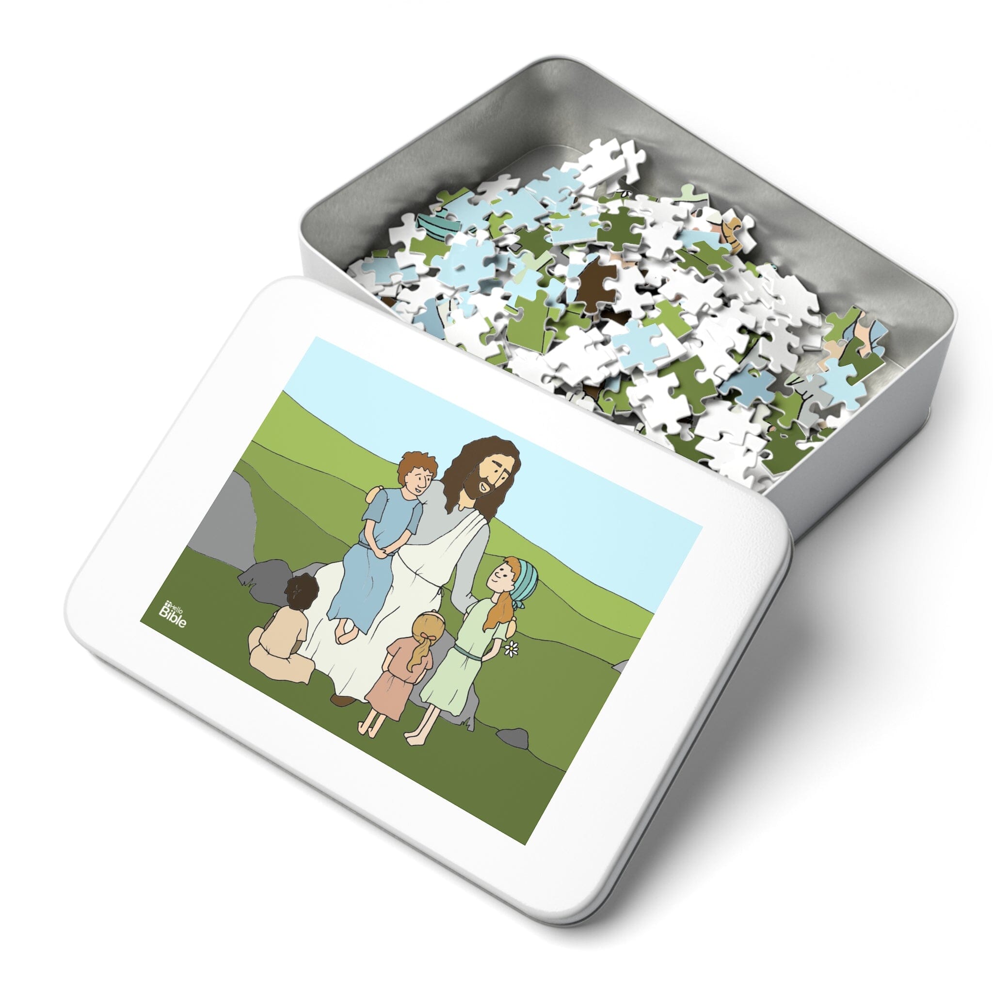 HelloBible Jesus and the Children Jigsaw Puzzle (110, 252, and 500 piece)