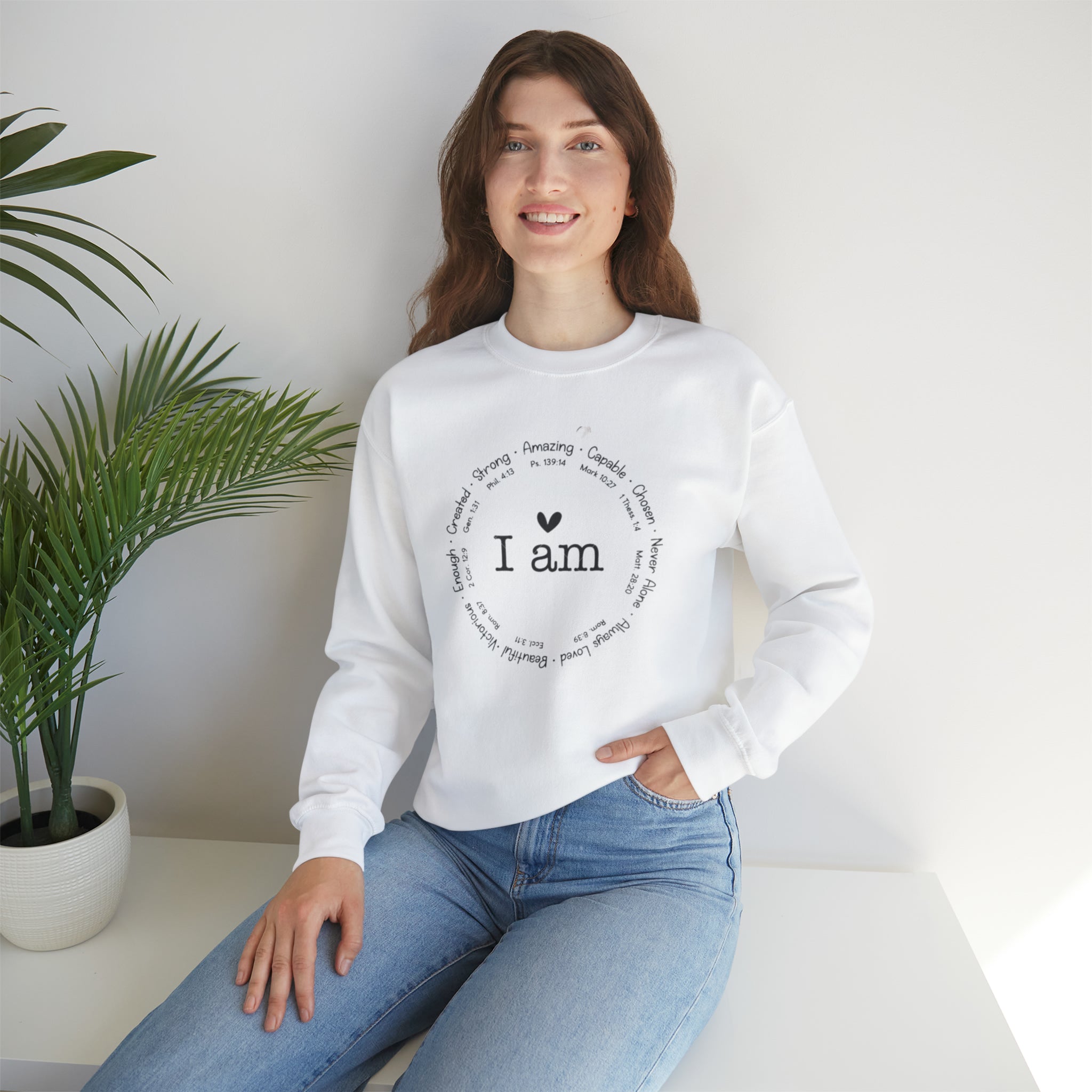 "I AM" Unisex Heavy Blend™ Crewneck Sweatshirt