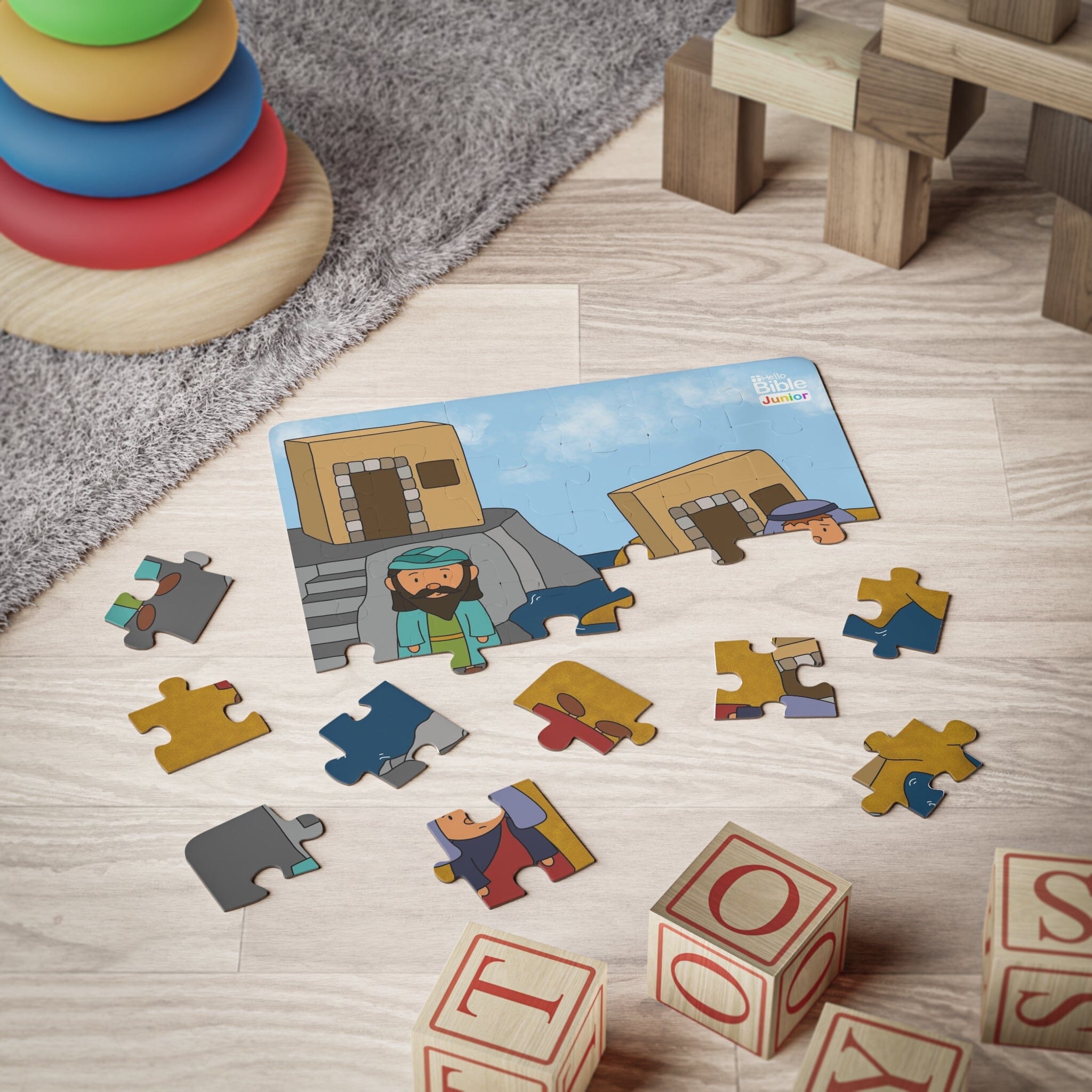 HelloBible Junior The Wise Builder Puzzle, 30-Piece