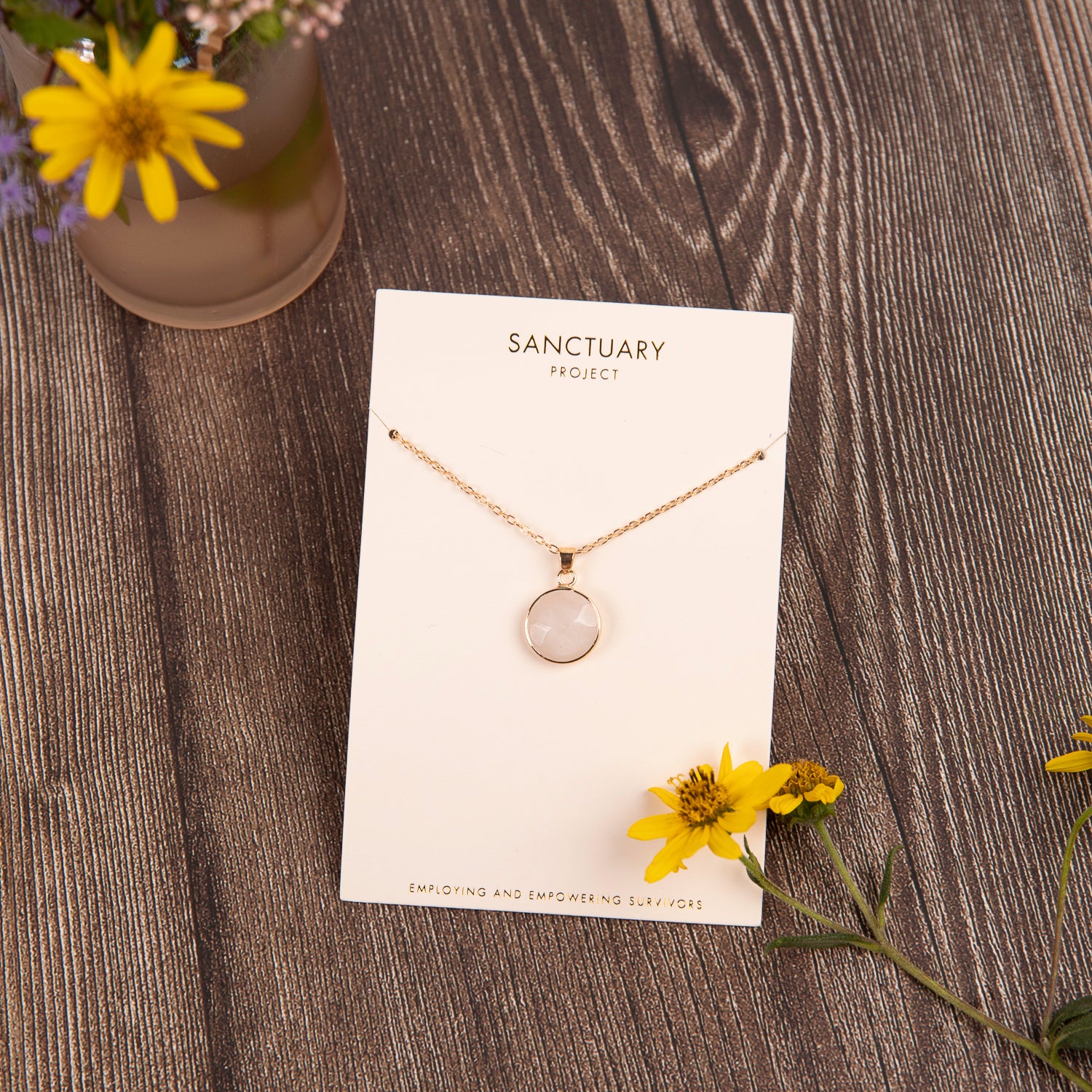 Pink Rose Necklace by Sanctuary Project