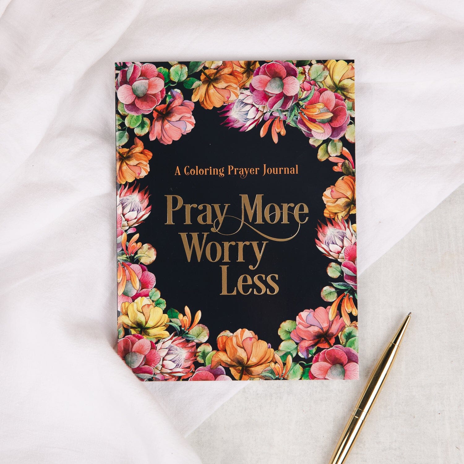 Pray More, Worry Less Coloring Book Prayer Journal  by Christian Art Gifts