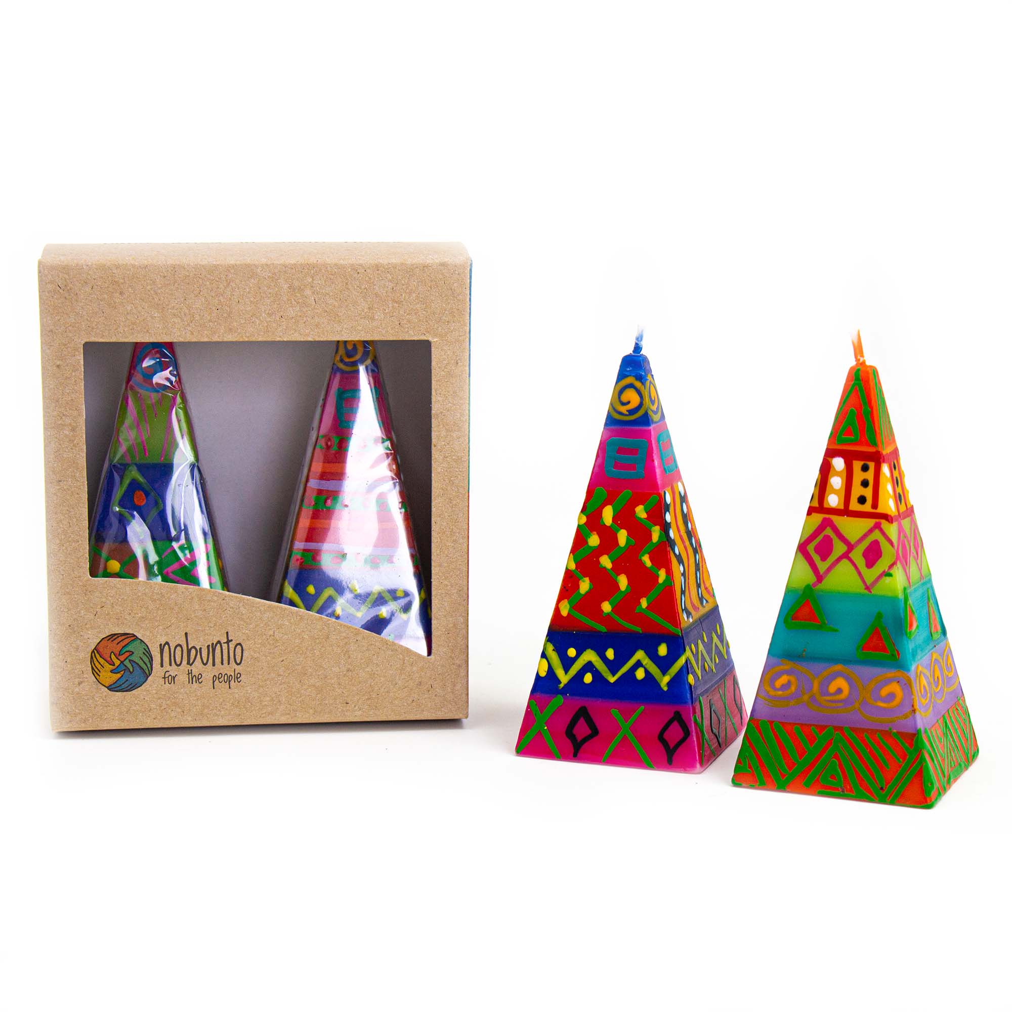Pyramid Candles, Boxed Set of 2 (Shahida Design)