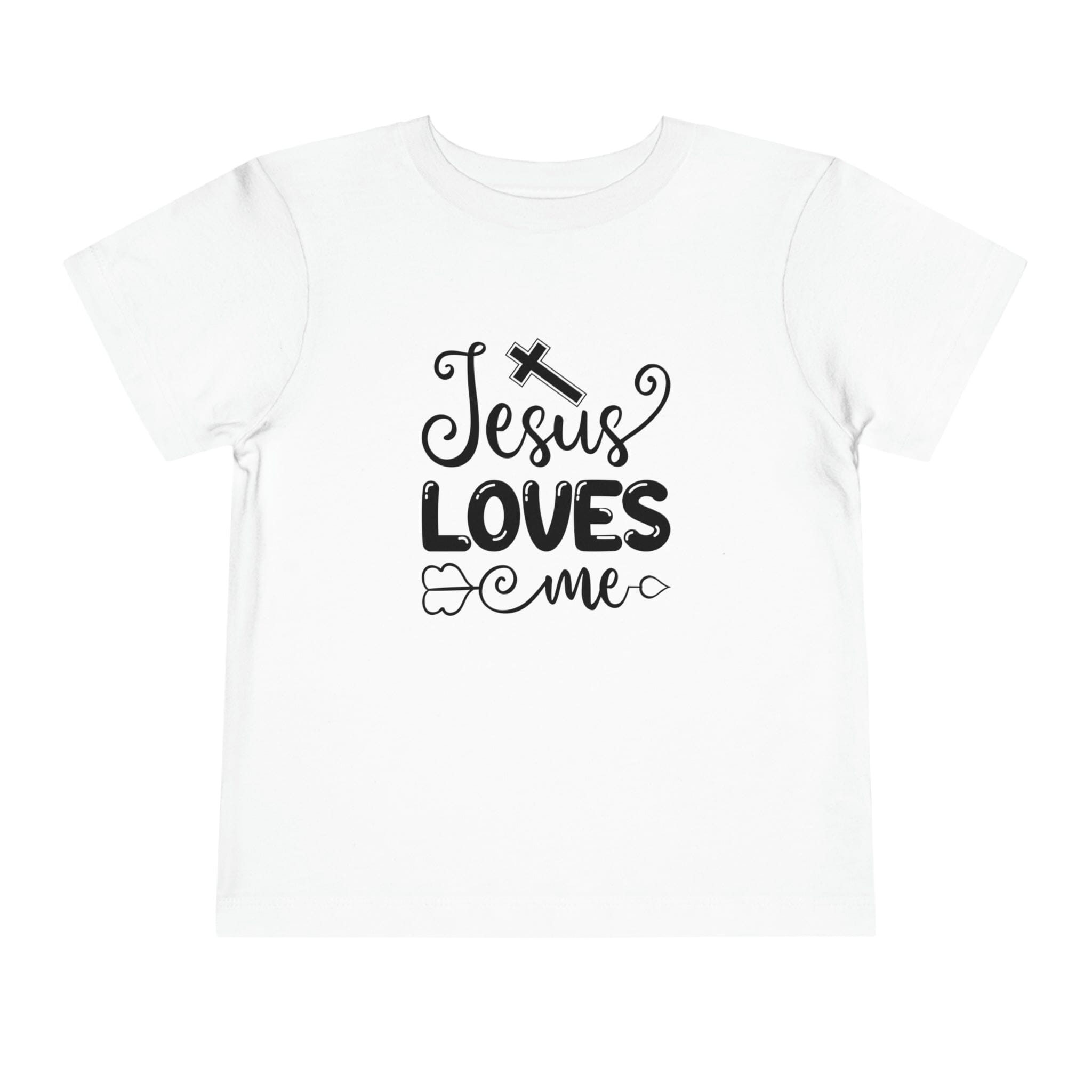 "Jesus Loves Me" Bella Canvas Toddler Short Sleeve Tee