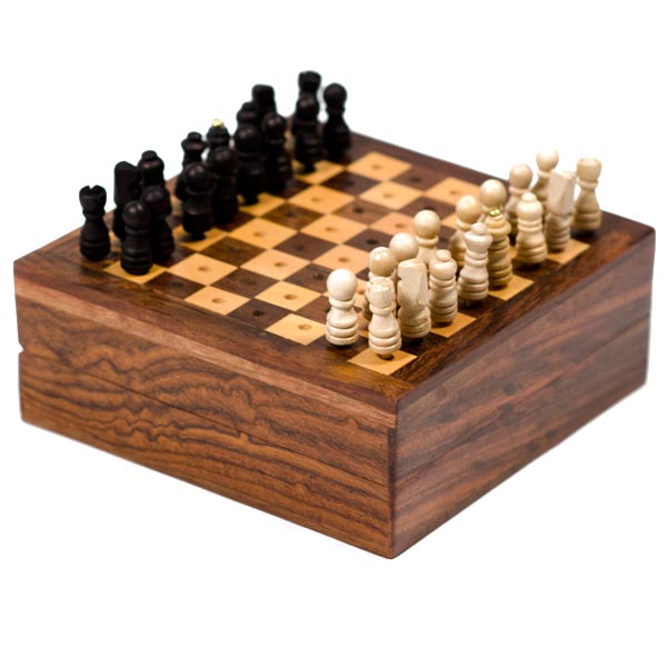 Travel Chess Game -  Handcrafted Wood Pegs