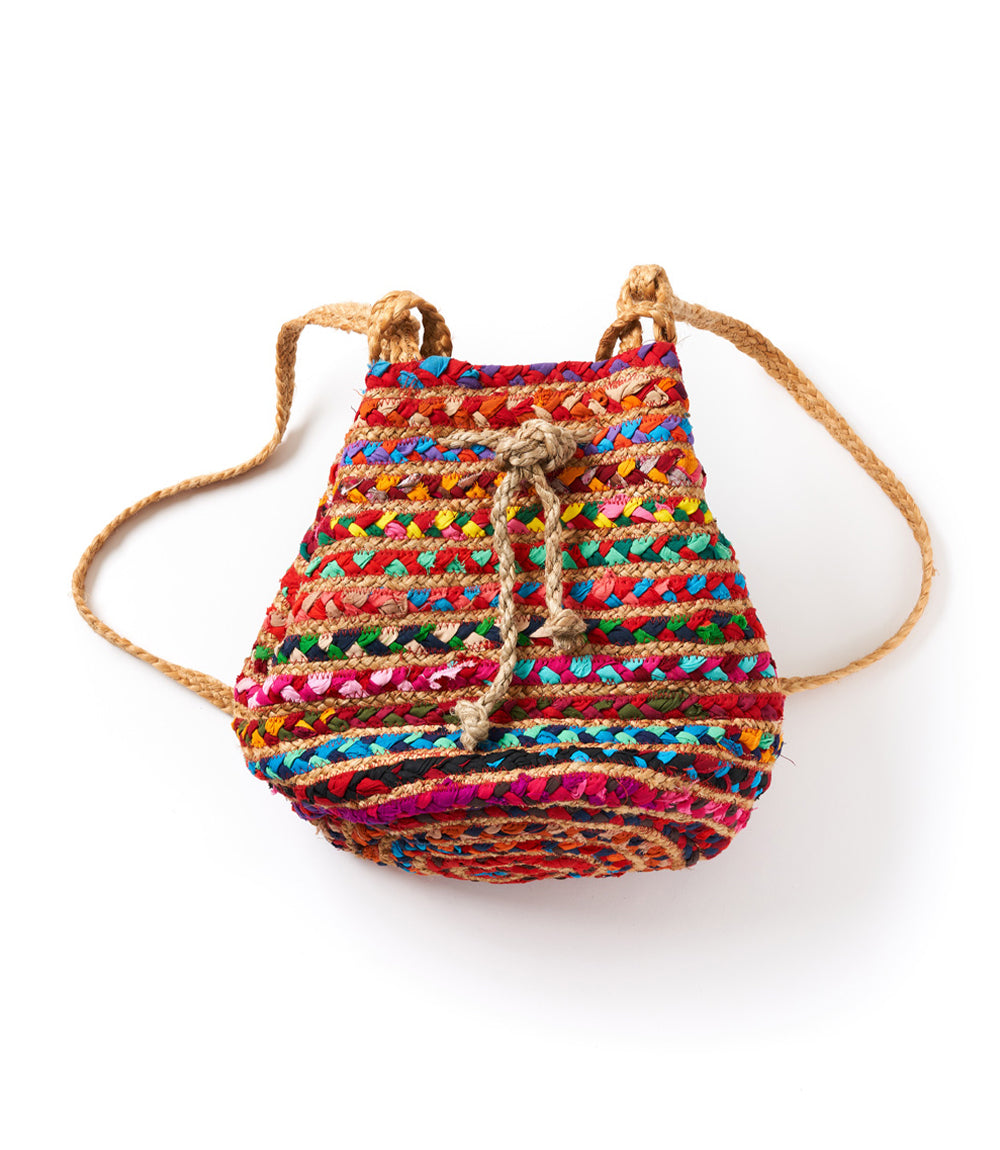 Chindi Multicolor Backpack - Hand Woven, Fair Trade